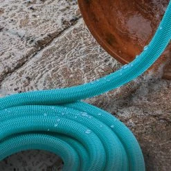 AQUA JOE 5/8 in. Dia. x 50 ft. No-Kink Expandable Garden Hose with Heavy-Duty Brass Valve and Flow Control -Cheap Garden Center Store aqua joe garden hoses ajegh50 66 1000