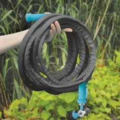 AQUA JOE 5/8 in. Dia. x 25 ft. Superlight Fiberjacket Max Garden Hose -Cheap Garden Center Store aqua joe garden hoses ajfjh25 58 max c3 1000