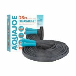 AQUA JOE 5/8 in. Dia. x 25 ft. Superlight Fiberjacket Max Garden Hose -Cheap Garden Center Store aqua joe garden hoses ajfjh25 58 max fa 1000