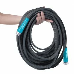 AQUA JOE 1/2 in. Dia x 50 ft. Flexible Kink-Free Fiberjacket Garden Hose, Metal Fittings -Cheap Garden Center Store aqua joe garden hoses ajfjh50 pro c3 1000