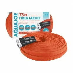 AQUA JOE 3/4 in. Dia x 75 ft. FiberJacket Contractor Grade Hose 27 AQUA JOE 3/4 in. Dia x 75 ft. FiberJacket Contractor Grade Hose -Cheap Garden Center Store aqua joe garden hoses ajfjh75 34 ctr 31 1000