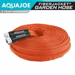 AQUA JOE 3/4 in. Dia x 75 ft. FiberJacket Contractor Grade Hose