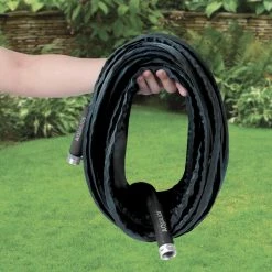 AQUA JOE 3/4 in. Dia x 75 ft. Fiber Jacket Contractor Grade Hose - Black 16 AQUA JOE 3/4 in. Dia x 75 ft. Fiber Jacket Contractor Grade Hose - Black -Cheap Garden Center Store aqua joe garden hoses ajfjh75 34 ctr blk 1f 1000