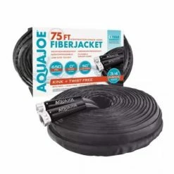 AQUA JOE 3/4 in. Dia x 75 ft. Fiber Jacket Contractor Grade Hose - Black 17 AQUA JOE 3/4 in. Dia x 75 ft. Fiber Jacket Contractor Grade Hose - Black -Cheap Garden Center Store aqua joe garden hoses ajfjh75 34 ctr blk 44 1000
