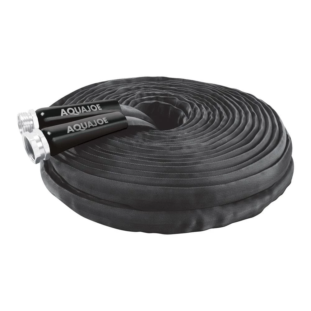 AQUA JOE 3/4 in. Dia x 75 ft. Fiber Jacket Contractor Grade Hose - Black 3 AQUA JOE 3/4 in. Dia x 75 ft. Fiber Jacket Contractor Grade Hose - Black