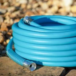 AQUA JOE 5/8 in. Dia x 50 ft. Hybrid Polymer Flex Kink Free Hose -Cheap Garden Center Store aqua joe garden hoses ajpgh50 dws 1f 1000