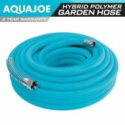 AQUA JOE 5/8 in. Dia x 50 ft. Hybrid Polymer Flex Kink Free Hose