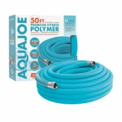 AQUA JOE 5/8 in. Dia x 50 ft. Hybrid Polymer Flex Kink Free Hose -Cheap Garden Center Store aqua joe garden hoses ajpgh50 dws 66 1000