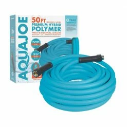 AQUA JOE 5/8 in. Dia. x 50 ft. Hybrid Polymer Garden Hose -Cheap Garden Center Store aqua joe garden hoses ajpgh50 pro 44 1000