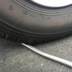 AQUA JOE Indestructible 1/2 in. Dia x 100 ft. Heavy-Duty Spiral Constructed 304-Stainless Steel Garden Hose -Cheap Garden Center Store aqua joe garden hoses ajsgh100 1f 1000