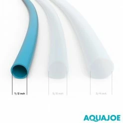 AQUA JOE Indestructible 1/2 in. Dia x 100 ft. Heavy-Duty Spiral Constructed 304-Stainless Steel Garden Hose -Cheap Garden Center Store aqua joe garden hoses ajsgh100 fa 1000