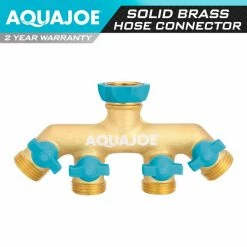 AQUA JOE 4-Way Garden Hose Splitter