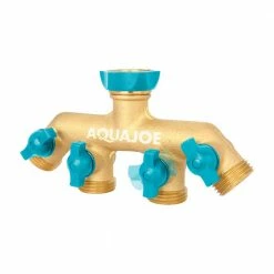 AQUA JOE 4-Way Garden Hose Splitter 9 AQUA JOE 4-Way Garden Hose Splitter -Cheap Garden Center Store aqua joe hose connectors aj fs4w c3 1000