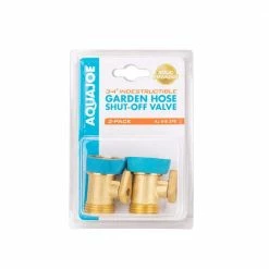 AQUA JOE Heavy-Duty Hose Shut Off Valve with Brass Construction, 2-Pack -Cheap Garden Center Store aqua joe hose connectors aj ihe 2pk 1f 1000