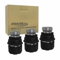 AQUA JOE No-Splash Quick Connect Adapters (3-Count) -Cheap Garden Center Store aqua joe hose connectors ajqc 3pk c3 1000