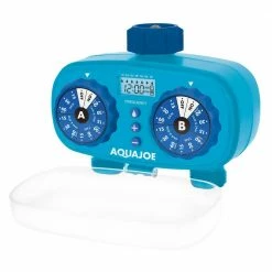 AQUA JOE 2-Zone Customizable Electronic Water Timer -Cheap Garden Center Store aqua joe hose timers aj et2z c3 1000