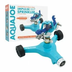 AQUA JOE 6 in. 360° Indestructible Zinc Impulse Sprinkler 13 AQUA JOE 6 in. 360° Indestructible Zinc Impulse Sprinkler -Cheap Garden Center Store aqua joe oscillating sprinklers aj is6wb 1d 1000