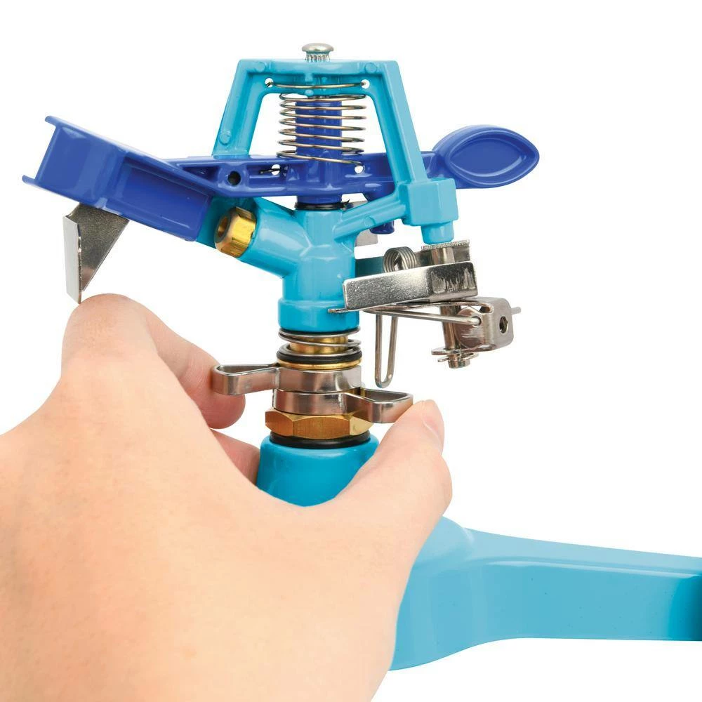 AQUA JOE 6 in. 360° Indestructible Zinc Impulse Sprinkler 8 AQUA JOE 6 in. 360° Indestructible Zinc Impulse Sprinkler - Image 6