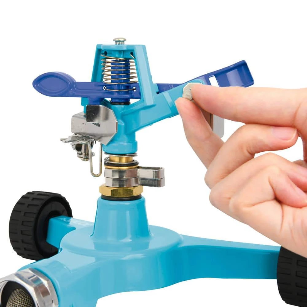 AQUA JOE 6 in. 360° Indestructible Zinc Impulse Sprinkler 7 AQUA JOE 6 in. 360° Indestructible Zinc Impulse Sprinkler - Image 5