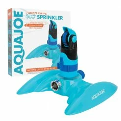 AQUA JOE 4-Pattern 360° Turbo Drive Sprinkler -Cheap Garden Center Store aqua joe oscillating sprinklers aj mssbm 1d 1000