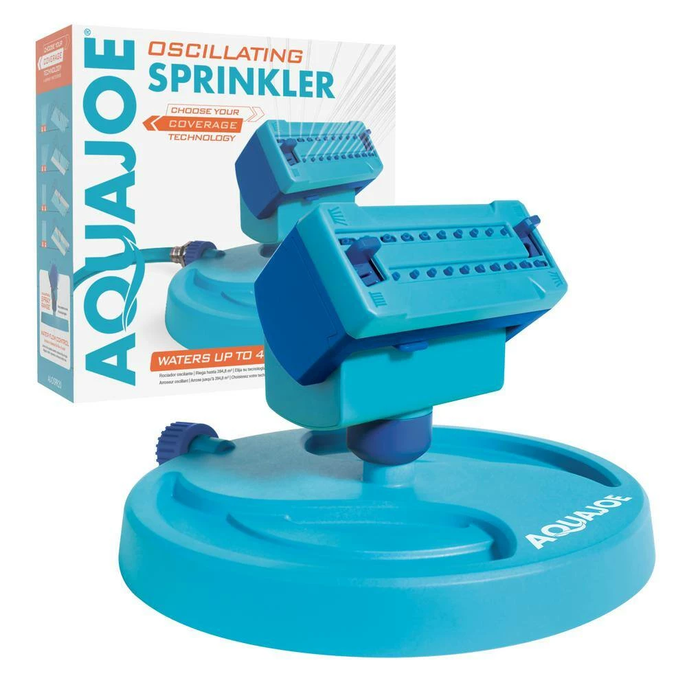 AQUA JOE 20-Nozzle Max Coverage Adjustable Gear Driven Oscillating Sprinkler on Sled Base 10 AQUA JOE 20-Nozzle Max Coverage Adjustable Gear Driven Oscillating Sprinkler on Sled Base - Image 8