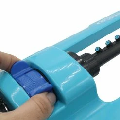 AQUA JOE 4,400 sq. ft. Coverage Indestructible Jumbo Metal Base Oscillating Sprinkler -Cheap Garden Center Store aqua joe oscillating sprinklers sji oms20 1f 1000