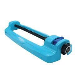 AQUA JOE 4,400 sq. ft. Coverage Indestructible Jumbo Metal Base Oscillating Sprinkler -Cheap Garden Center Store aqua joe oscillating sprinklers sji oms20 44 1000