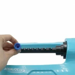 AQUA JOE 4,400 sq. ft. Coverage Indestructible Jumbo Metal Base Oscillating Sprinkler -Cheap Garden Center Store aqua joe oscillating sprinklers sji oms20 4f 1000