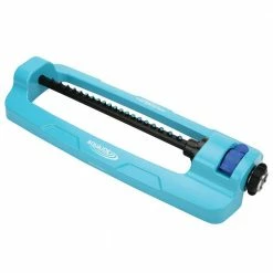 AQUA JOE 4,400 sq. ft. Coverage Indestructible Jumbo Metal Base Oscillating Sprinkler -Cheap Garden Center Store aqua joe oscillating sprinklers sji oms20 76 1000