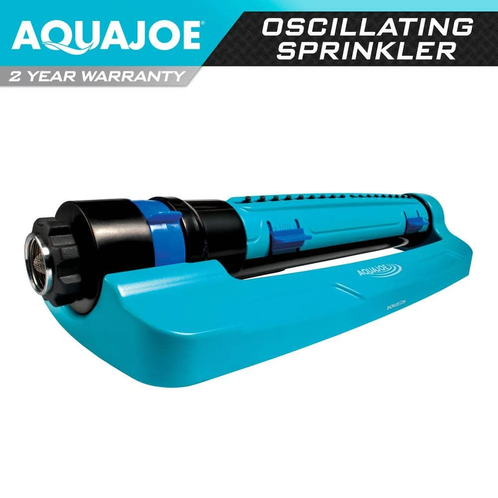 AQUA JOE Turbo Oscillation 3 Way Sprinkler with Range, Width, Flow Control 3 AQUA JOE Turbo Oscillation 3 Way Sprinkler with Range, Width, Flow Control