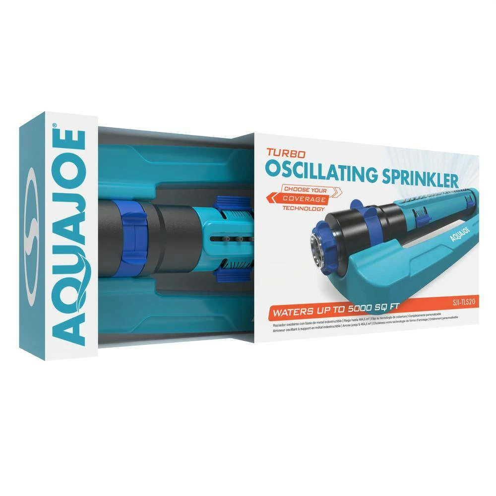 AQUA JOE 20-Nozzle Turbo Oscillation Sprinkler with Range, Width and Flow Control 6 AQUA JOE 20-Nozzle Turbo Oscillation Sprinkler with Range, Width and Flow Control - Image 4