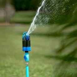 AQUA JOE Indestructible Turbo Drive 360-Degree Telescoping Tripod Sprinkler -Cheap Garden Center Store aqua joe pulsating sprinklers aj 6pstb 77 1000