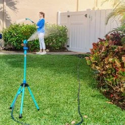 AQUA JOE Indestructible Turbo Drive 360-Degree Telescoping Tripod Sprinkler -Cheap Garden Center Store aqua joe pulsating sprinklers aj 6pstb fa 1000