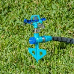 AQUA JOE 360-Degree Indestructible Zinc Impulse Sprinkler -Cheap Garden Center Store aqua joe pulsating sprinklers aj isss 4f 1000