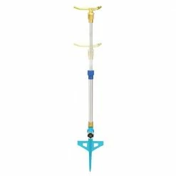 AQUA JOE 360-Degree 3-Arm Brass Rotary Telescoping Sprinkler 10 AQUA JOE 360-Degree 3-Arm Brass Rotary Telescoping Sprinkler -Cheap Garden Center Store aqua joe revolving sprinklers aj istas 1f 1000