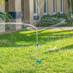 AQUA JOE 360-Degree 3-Arm Brass Rotary Telescoping Sprinkler 9 AQUA JOE 360-Degree 3-Arm Brass Rotary Telescoping Sprinkler -Cheap Garden Center Store aqua joe revolving sprinklers aj istas 4f 1000