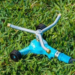 AQUA JOE 8 in. 360° Indestructible 3-Arm Zinc Rotary Sprinkler -Cheap Garden Center Store aqua joe revolving sprinklers aj trswb 1f 1000