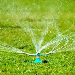 AQUA JOE 8 in. 360° Indestructible 3-Arm Zinc Rotary Sprinkler -Cheap Garden Center Store aqua joe revolving sprinklers aj trswb 44 1000