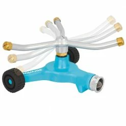 AQUA JOE 8 in. 360° Indestructible 3-Arm Zinc Rotary Sprinkler -Cheap Garden Center Store aqua joe revolving sprinklers aj trswb 76 1000