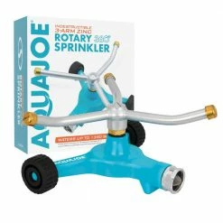 AQUA JOE 8 in. 360° Indestructible 3-Arm Zinc Rotary Sprinkler -Cheap Garden Center Store aqua joe revolving sprinklers aj trswb fa 1000