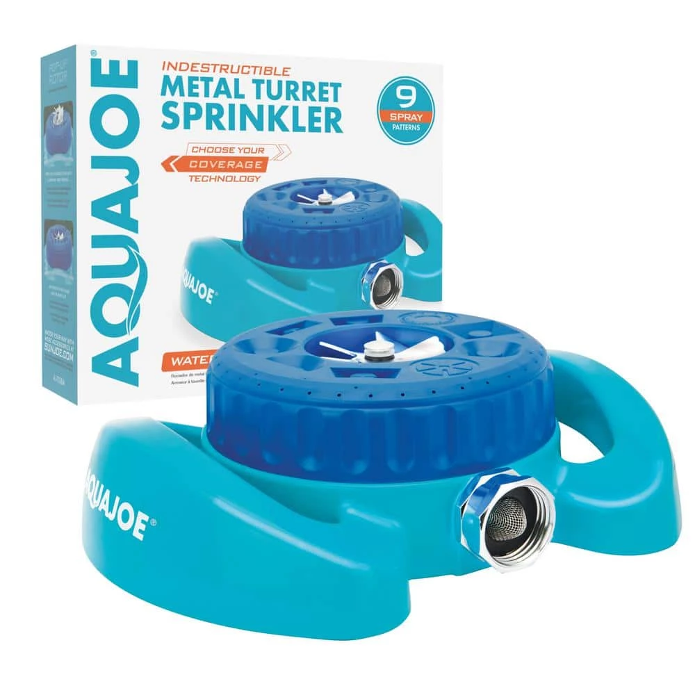 AQUA JOE Indestructible 9-Pattern Metal Turret Sprinkler 10 AQUA JOE Indestructible 9-Pattern Metal Turret Sprinkler - Image 8
