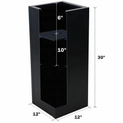 Worth Garden 30 in. Tall Cubical Black Steel Planter -Cheap Garden Center Store black matte worth garden plant pots g875a01 4f 1000