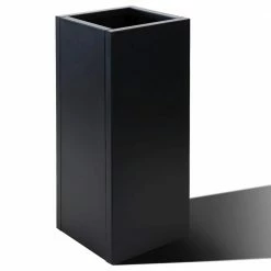 Worth Garden 30 in. Tall Cubical Black Steel Planter