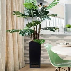 Worth Garden 30 in. Tall Black Steel Planter with Cut Out Leaves Pattern 14 Worth Garden 30 in. Tall Black Steel Planter with Cut Out Leaves Pattern -Cheap Garden Center Store black matte worth garden plant pots g875a02 fa 1000