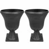 Worth Garden 15 in. (Dia) x 22 in. (H) Black Plastic Urn Planter (2-Pack) 2 Worth Garden 15 in. (Dia) x 22 in. (H) Black Plastic Urn Planter (2-Pack) -Cheap Garden Center Store black worth garden urn planters g803a04 64 1000