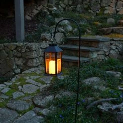 LUMABASE Traditional Black Solar Powered Lantern with LED Candle 9 LUMABASE Traditional Black Solar Powered Lantern with LED Candle -Cheap Garden Center Store blacks lumabase citronella candles torches 62401 4f 1000
