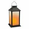 LUMABASE Solar Powered Flame Effect Black Lantern with LED Candle 2 LUMABASE Solar Powered Flame Effect Black Lantern with LED Candle -Cheap Garden Center Store blacks lumabase citronella candles torches 62601 64 1000