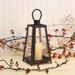 LUMABASE 11 in. Tapered Metal Lantern with LED Candle 19 LUMABASE 11 in. Tapered Metal Lantern with LED Candle -Cheap Garden Center Store blacks lumabase citronella candles torches 90801 fa 1000
