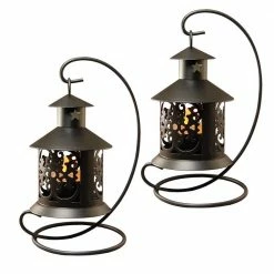 LUMABASE 7 in. Hanging Metal Lantern (2-Count)
