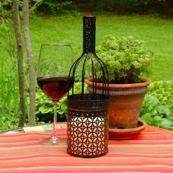 LUMABASE Metal Lantern - Black Wine Bottle with Battery Operated Candle 13 LUMABASE Metal Lantern - Black Wine Bottle with Battery Operated Candle -Cheap Garden Center Store blacks lumabase citronella candles torches 91801 44 1000